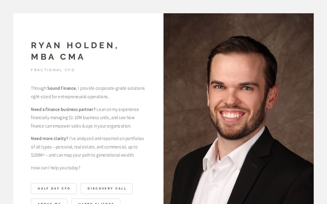 Sound Financial Control Sound Finance | Ryan Holden, MBA, CMA